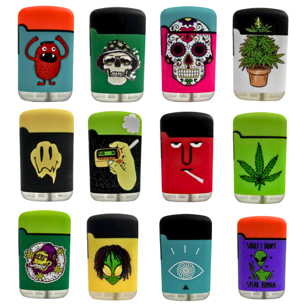 Isqueiro Maçarico Zengaz Zl-3E Mega Jet Ilustrado - Display C/12 - Imagem 2