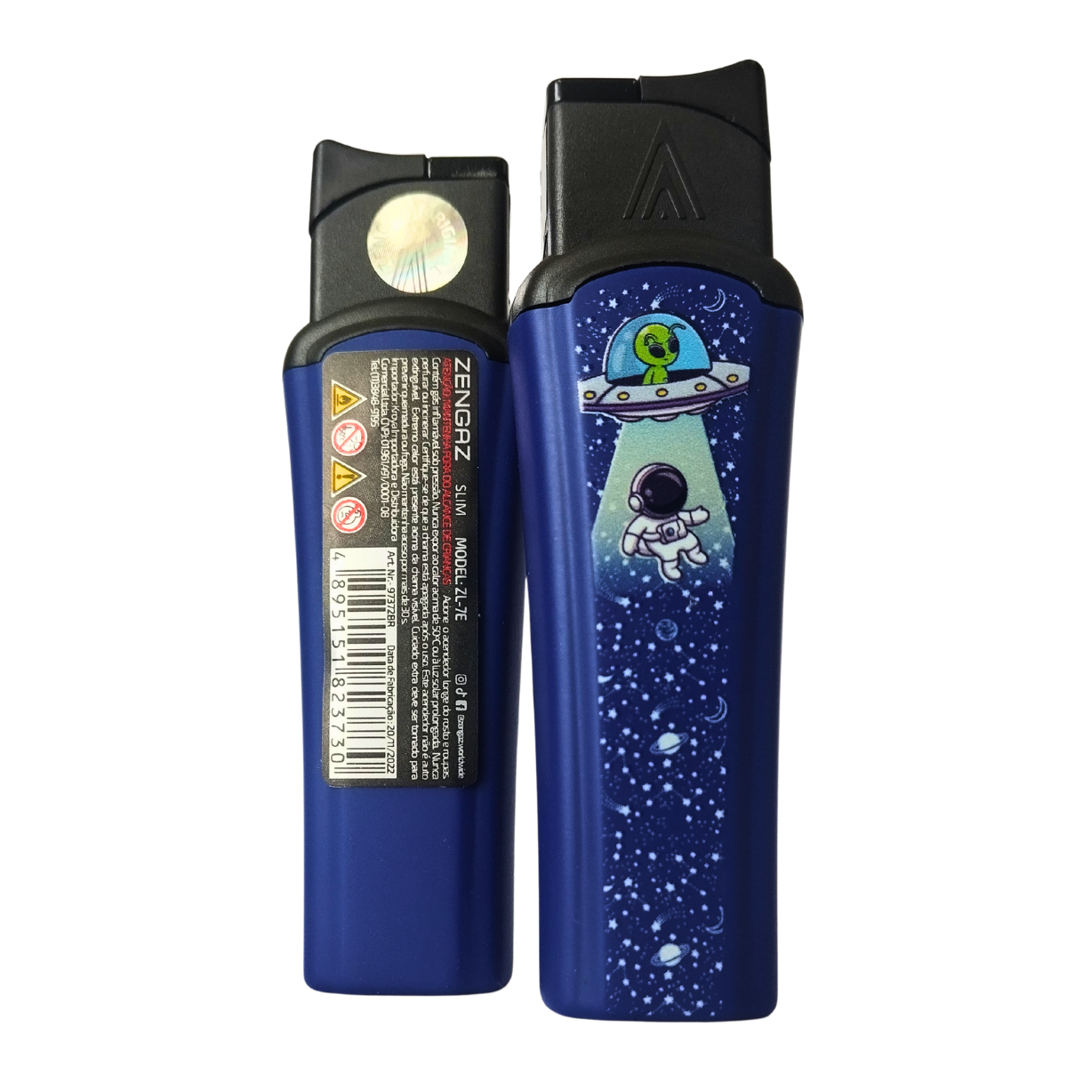 Isqueiro Maçarico Zengaz Zl-7E Slim Jet Ilustrado - Display C/18 - Imagem 14