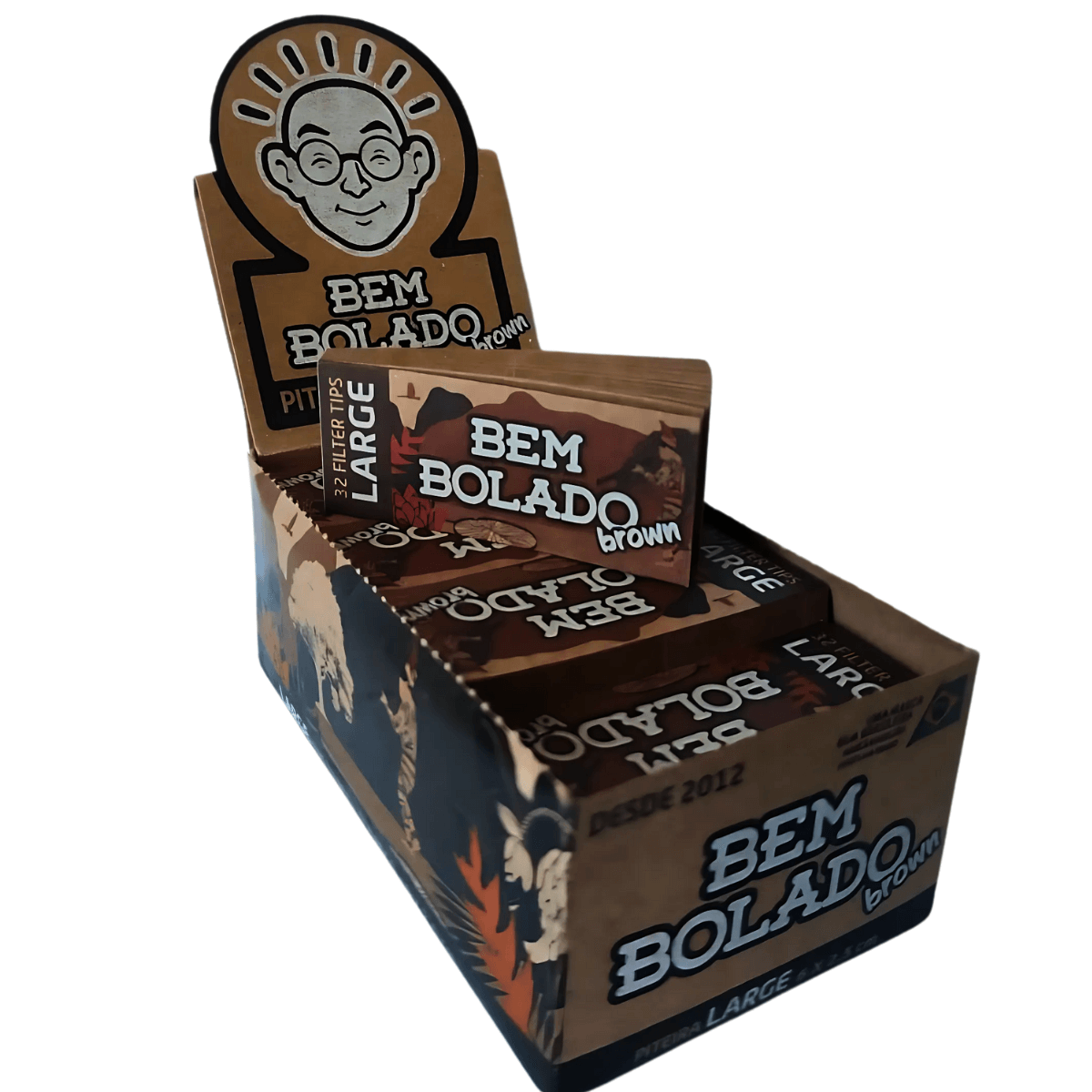 Piteira Bem Bolado Brown Large - Display C/24 Livretos