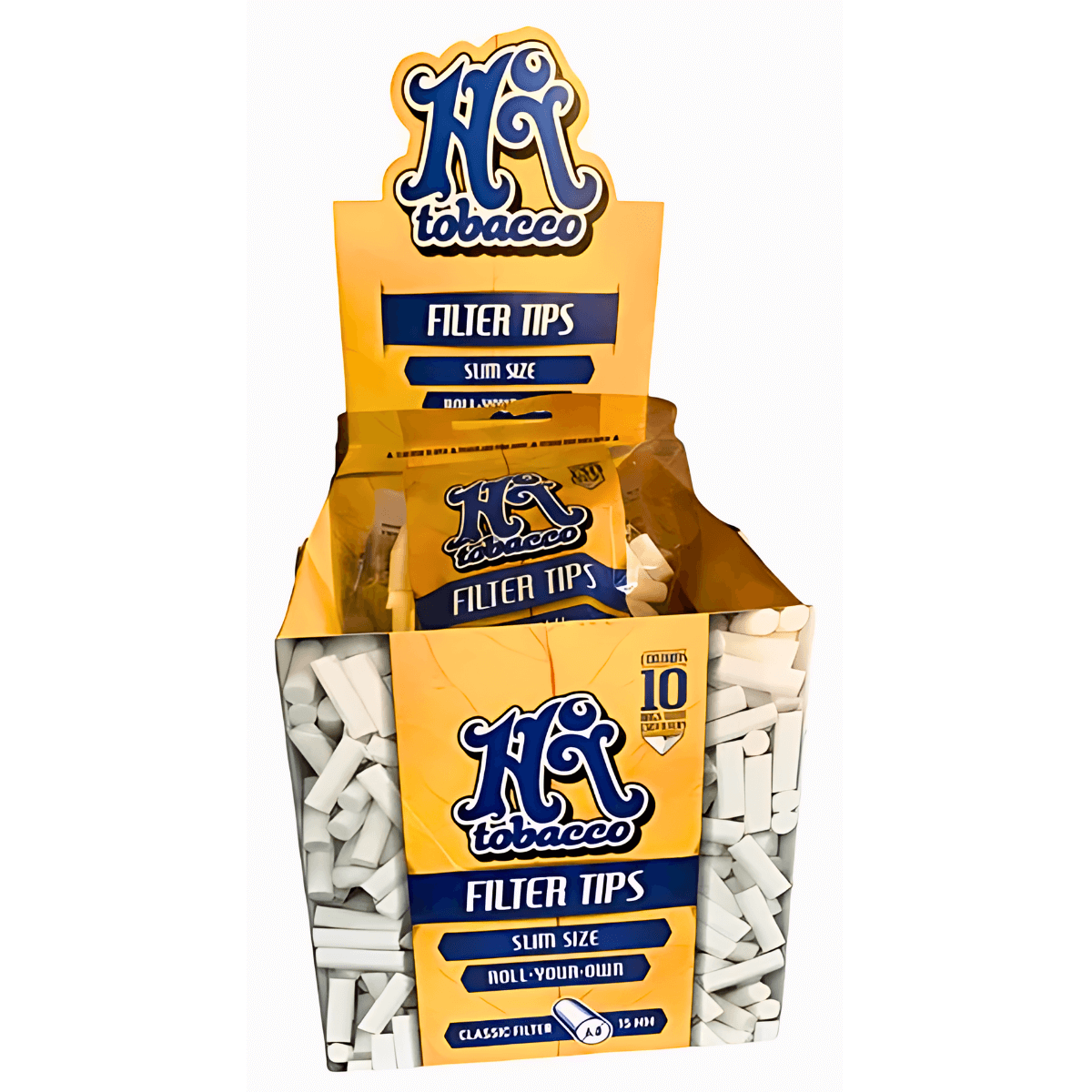 Filtro Hi Tobacco Blue Slim Size - Display C/10 Bags - Imagem 2