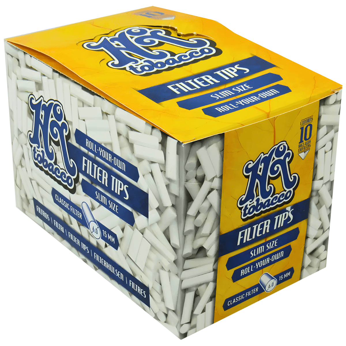 Filtro Hi Tobacco Blue Slim Size - Display C/10 Bags - Imagem 5