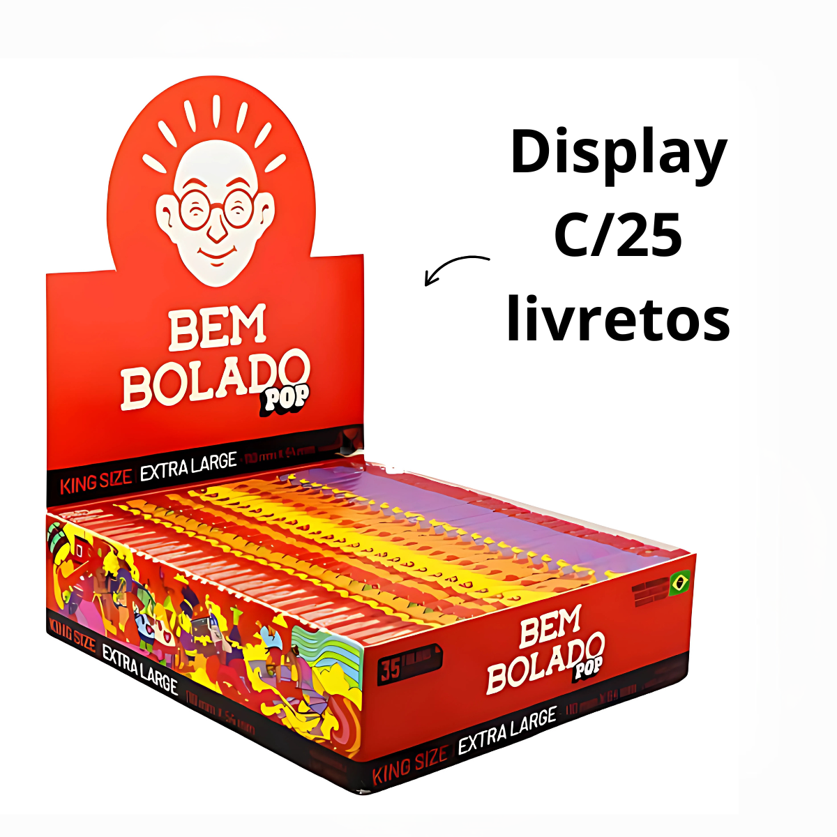 Seda Bem Bolado Pop King Size Extra Large - Display C/25 Livretos