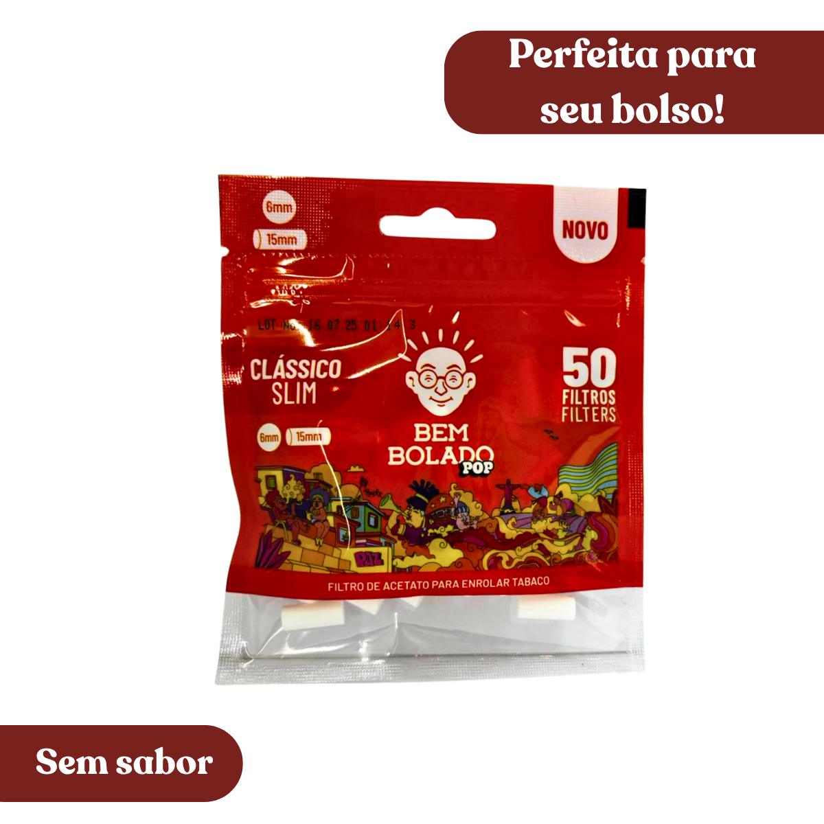 Filtro Bem Bolado Pop Classico Slim - Display C/ 10 Mini Bags - Imagem 6