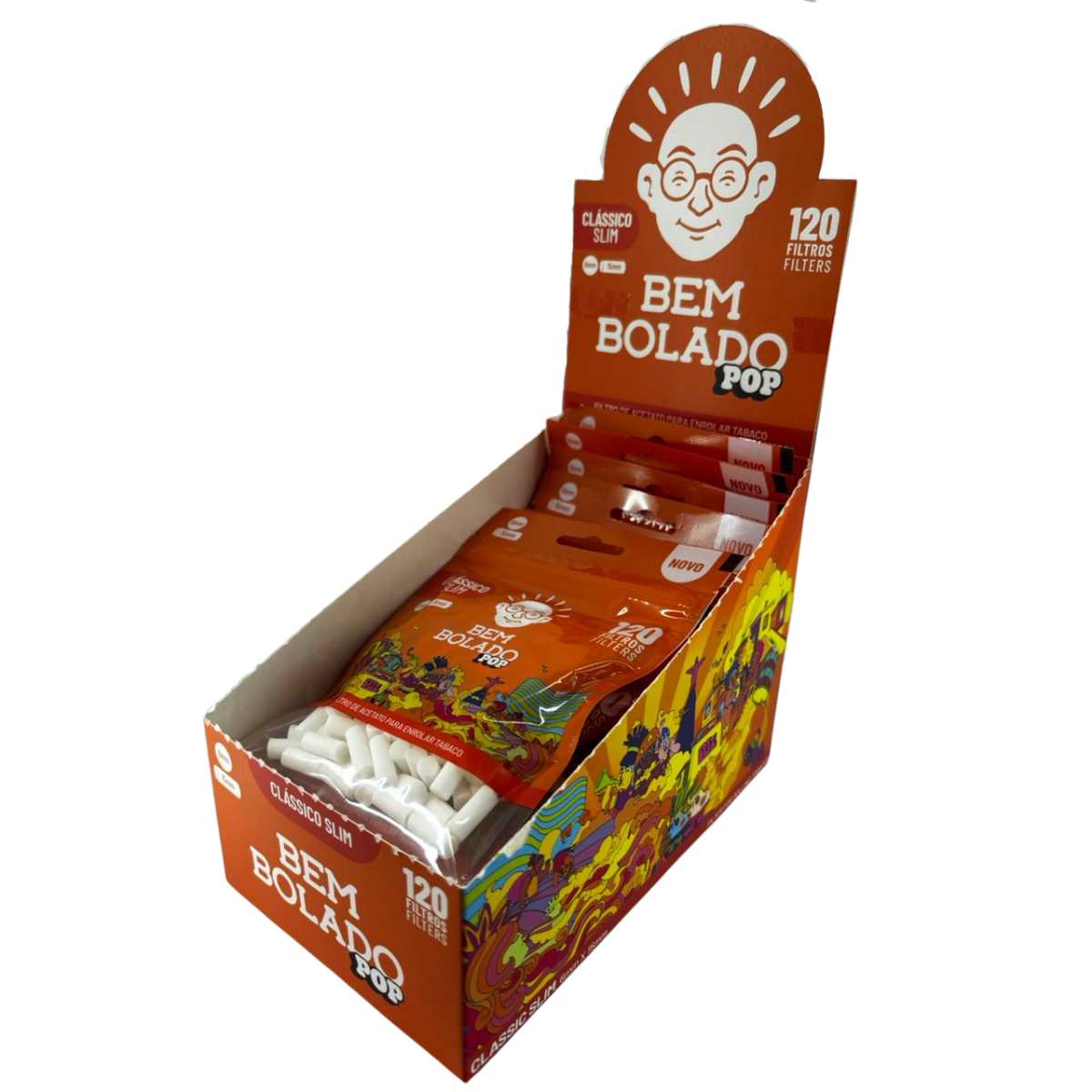 Filtro Bem Bolado Pop Classico Slim - Display C/ 10 Bags - Imagem 4