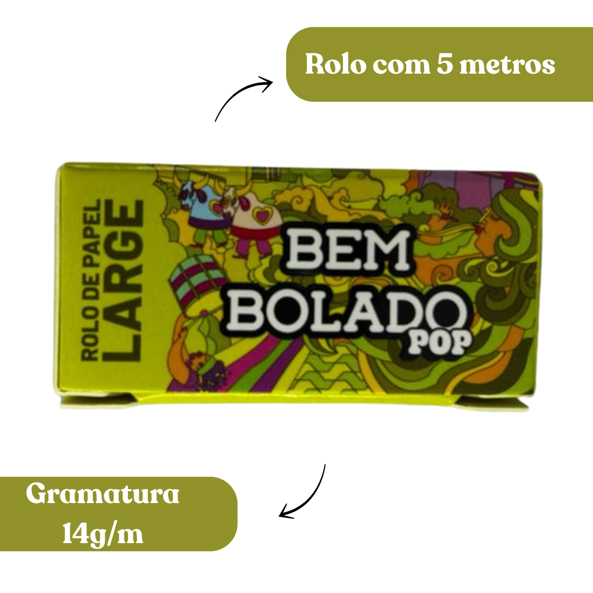 Seda Bem Bolado PP Rolls large 5 metros - Display C/24 Rolos - Imagem 6