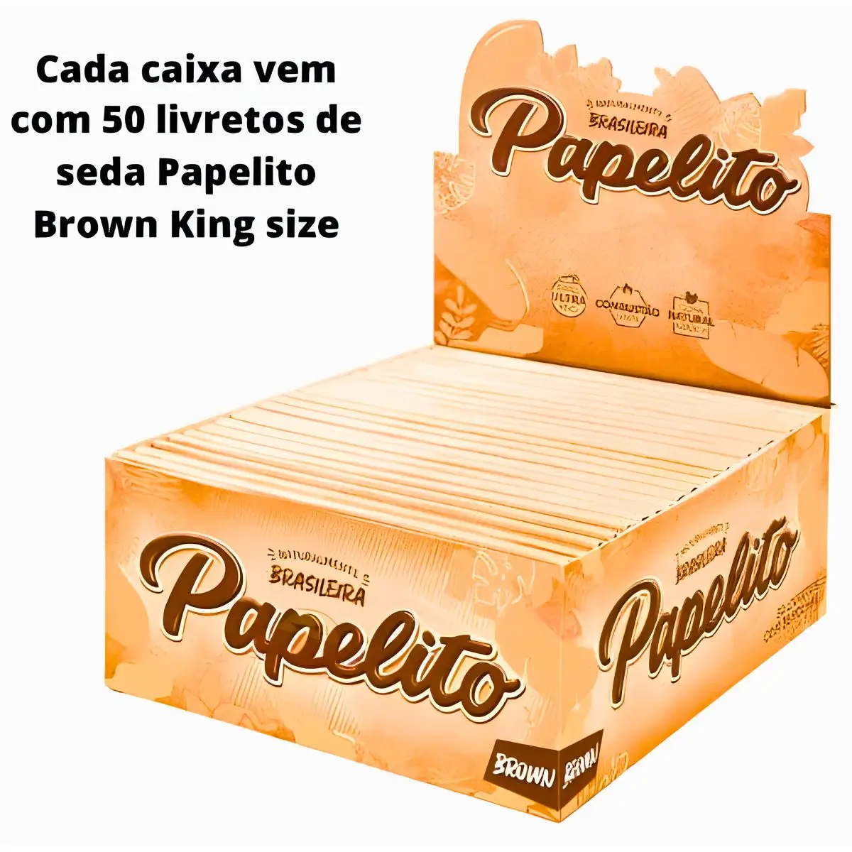 Seda Papelito Brown King Size - Display C/50 Livretos - Imagem 5
