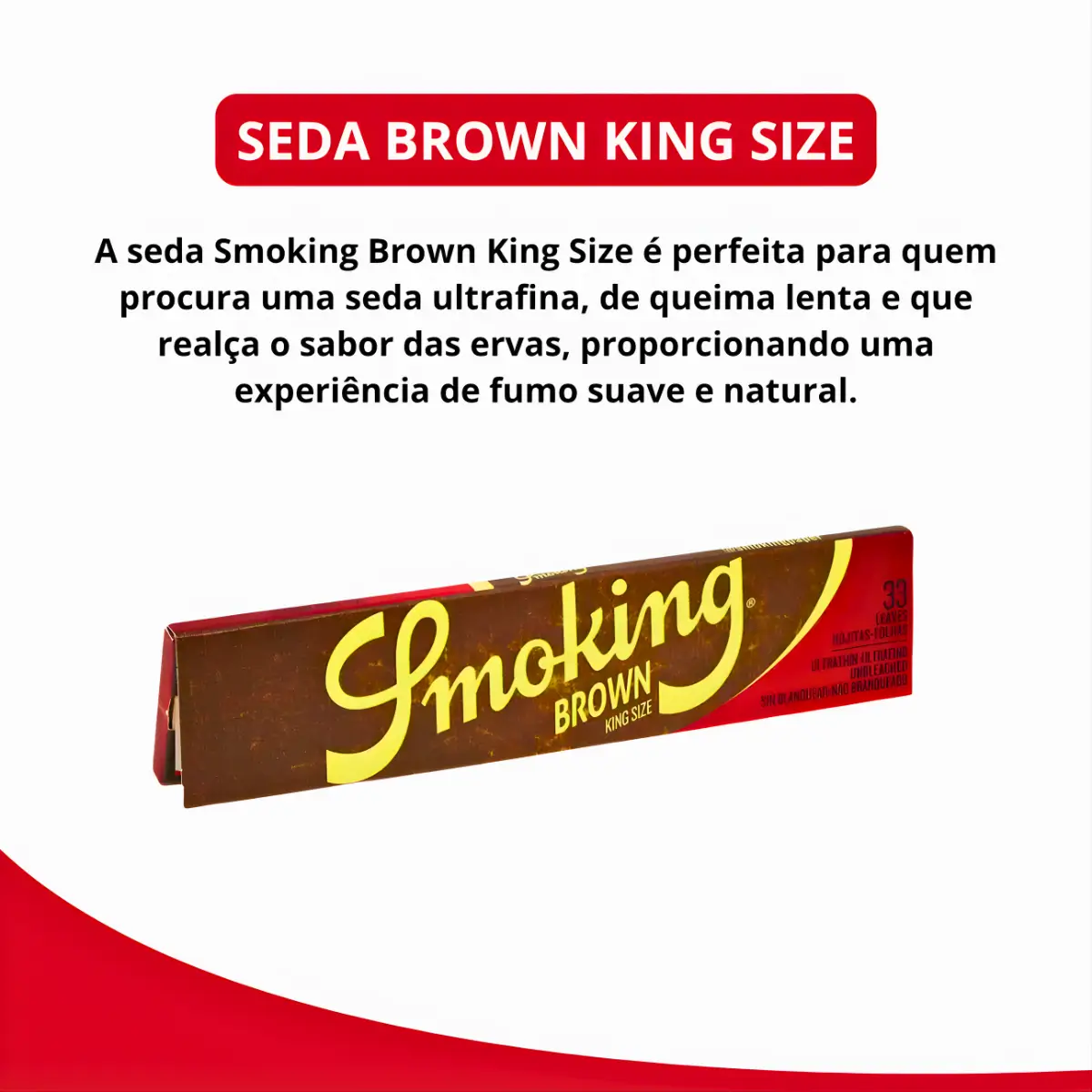 Seda Smoking King Size Brown MCB - Display C/50 Livretos - Imagem 3