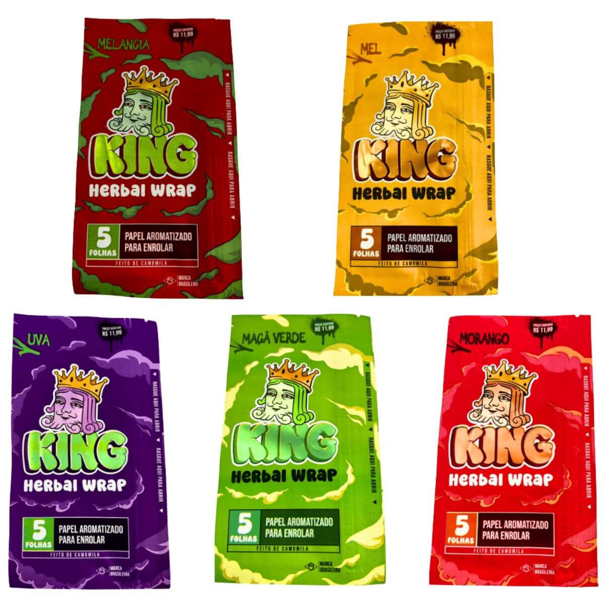 Blunt Herbal King blunt Mix Sabores Variados - Display C/25 Unidades - Imagem 3