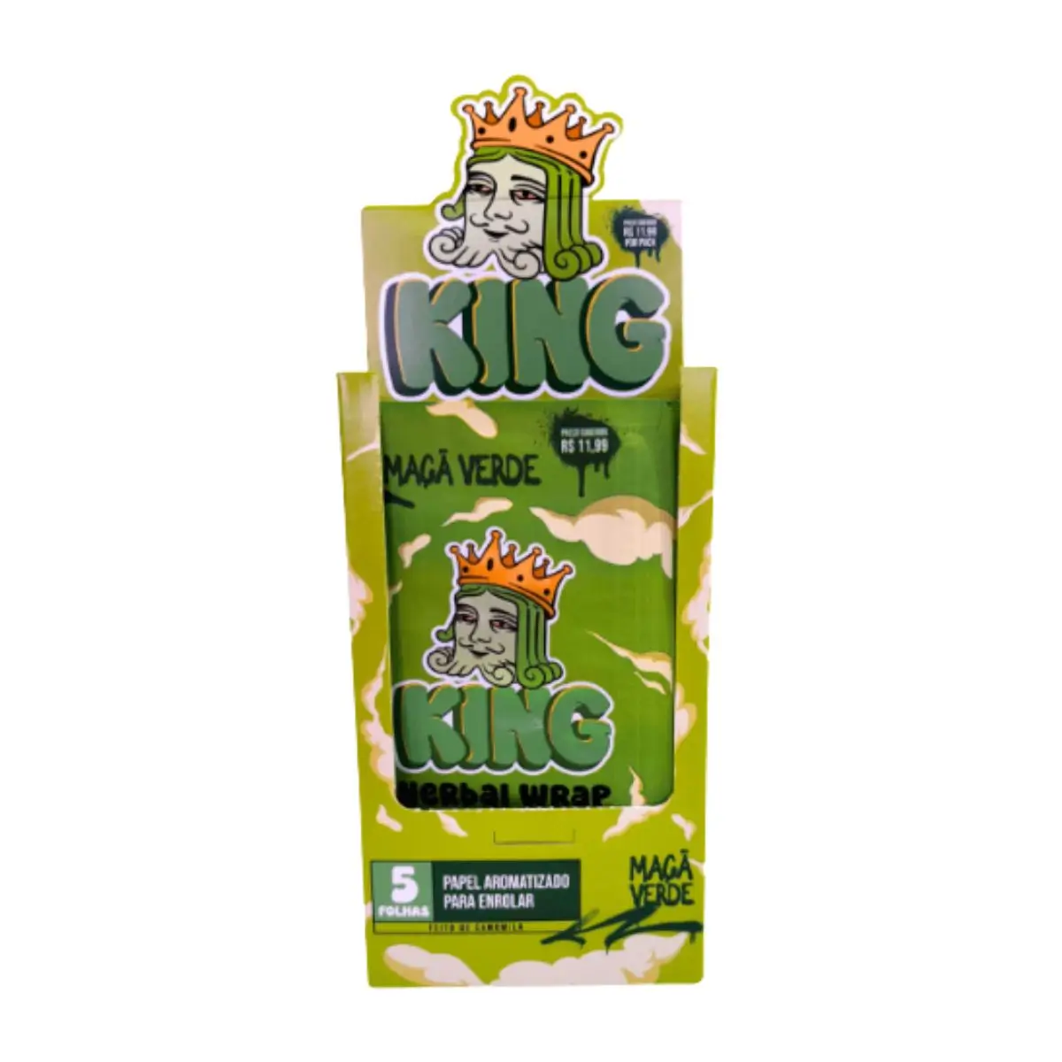 Blunt Herbal King blunt Sabor Maça Verde - Display C/25 Unidades - Imagem 3