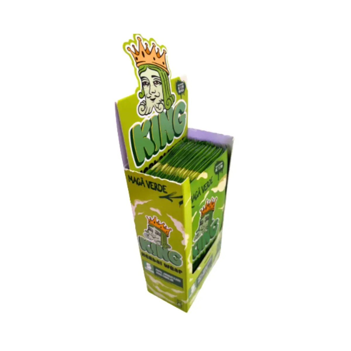Blunt Herbal King blunt Sabor Maça Verde - Display C/25 Unidades