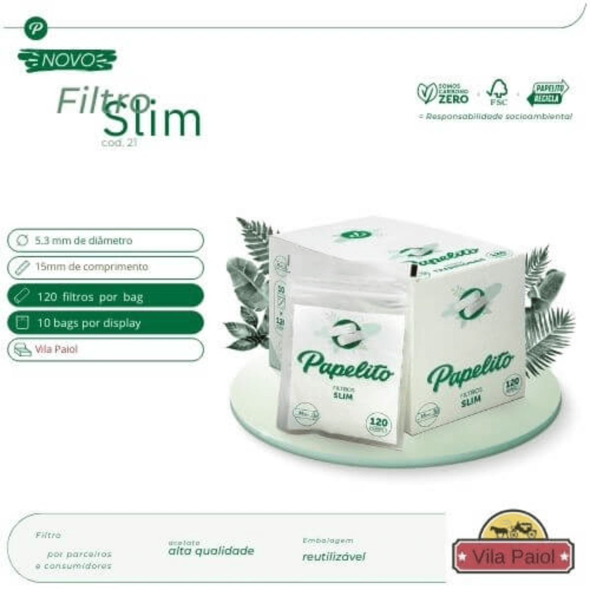 Filtro Papelito Slim - Display C/10 Bags - Imagem 5