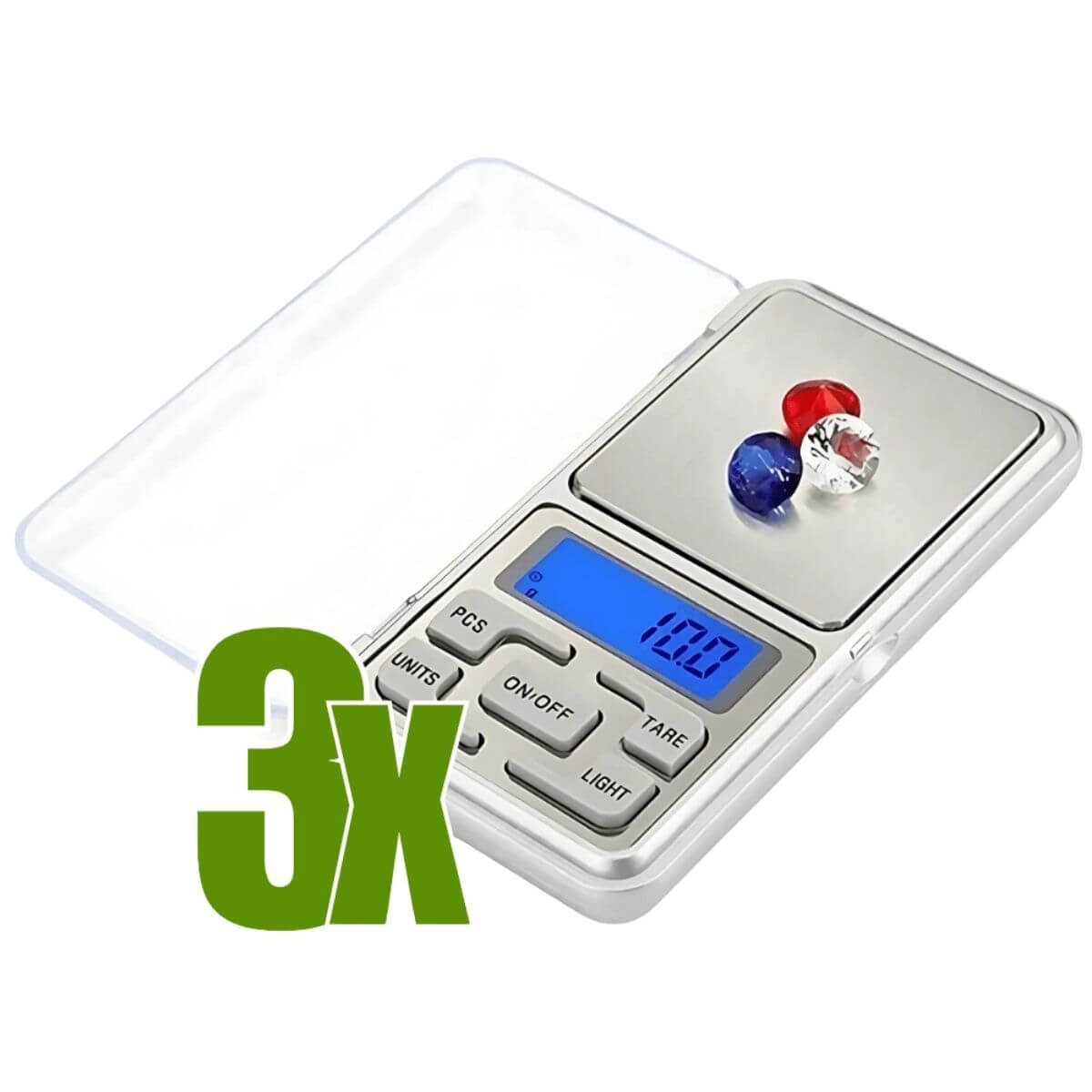 Mini Balança Digital de Bolso - Kit C/3 unidades