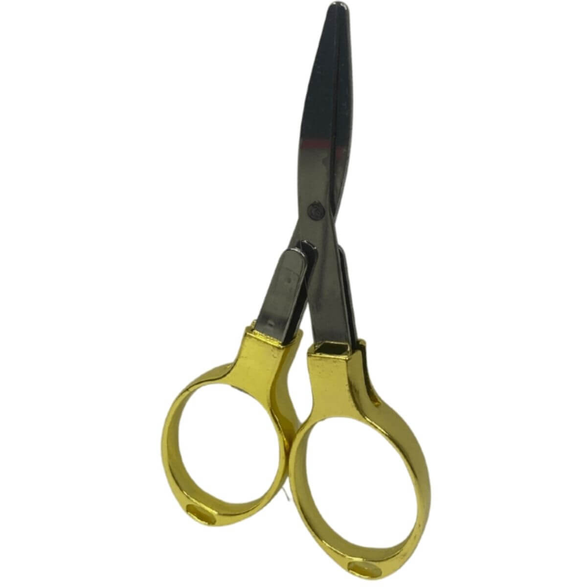 Tesoura de Metal Dobravél Dourado - Kit C/3 Unidades - Imagem 3