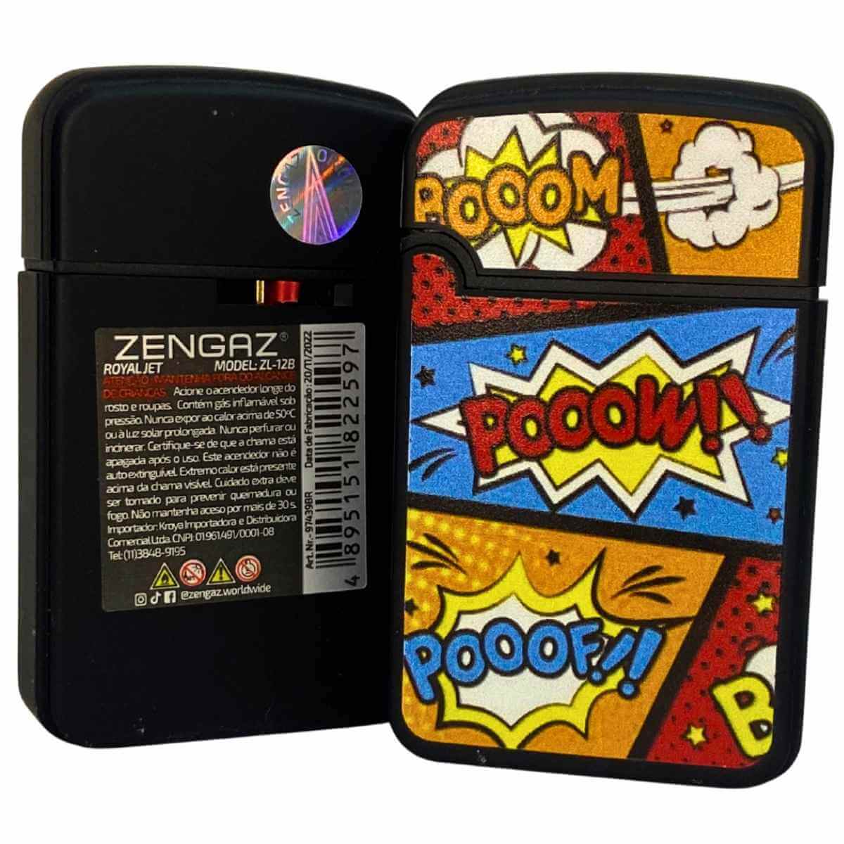 Isqueiro Maçarico Zengaz Zl-12 Royal Jet Ilustrado Blister - Unidade - Imagem 6