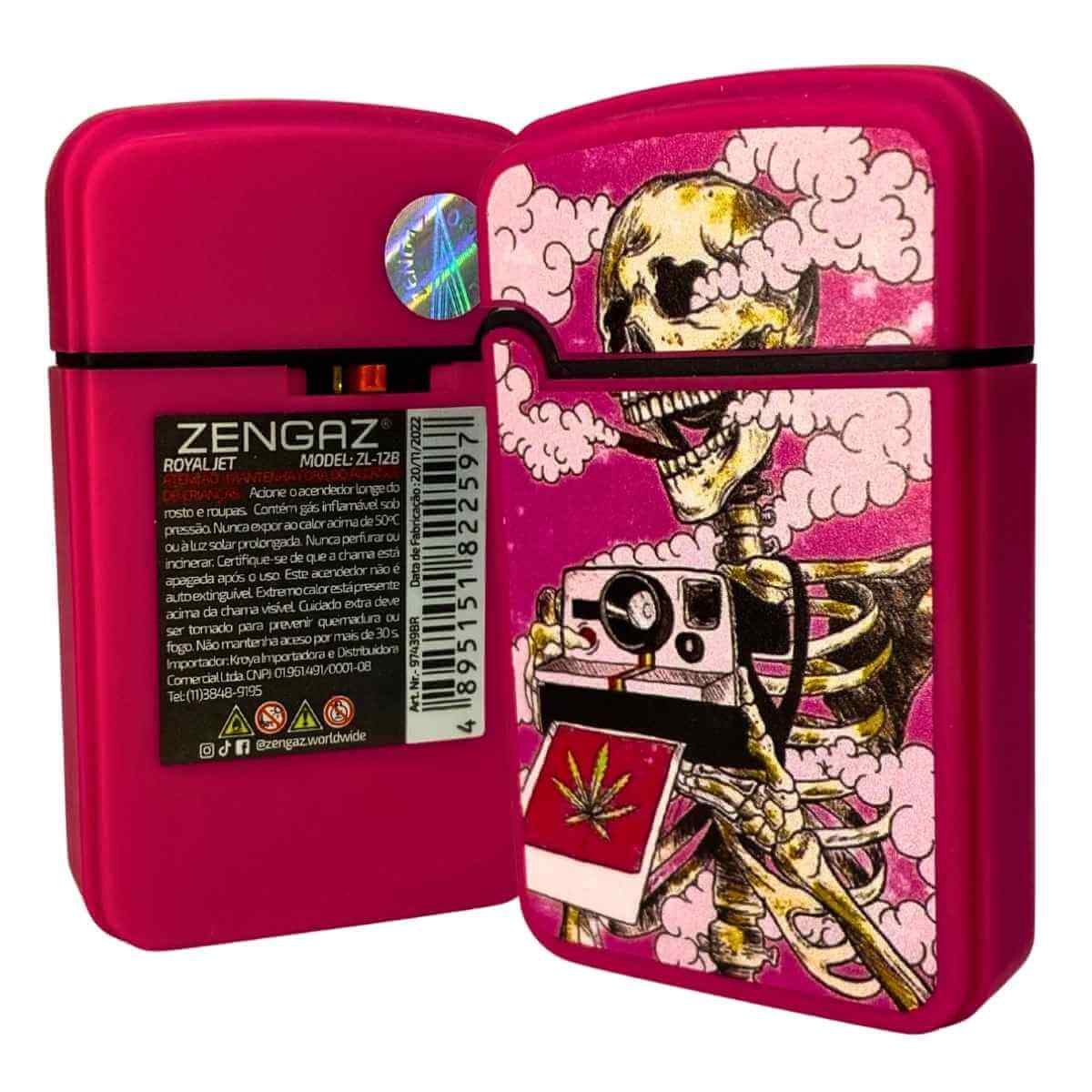 Isqueiro Maçarico Zengaz Zl-12 Royal Jet Ilustrado Blister - Unidade - Imagem 5