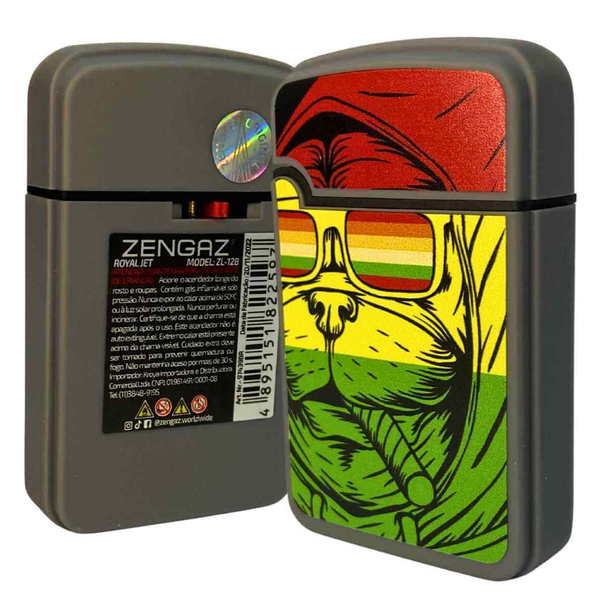 Isqueiro Maçarico Zengaz Zl-12 Royal Jet Ilustrado Blister - Unidade - Imagem 7