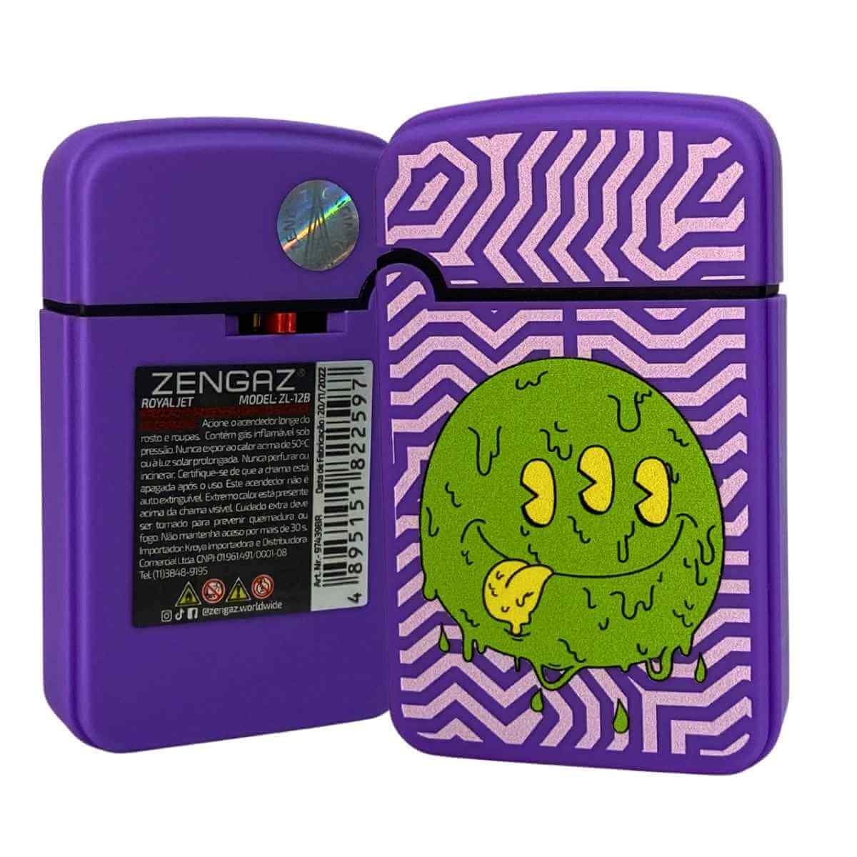 Isqueiro Maçarico Zengaz Zl-12 Royal Jet Ilustrado Blister - Unidade - Imagem 2