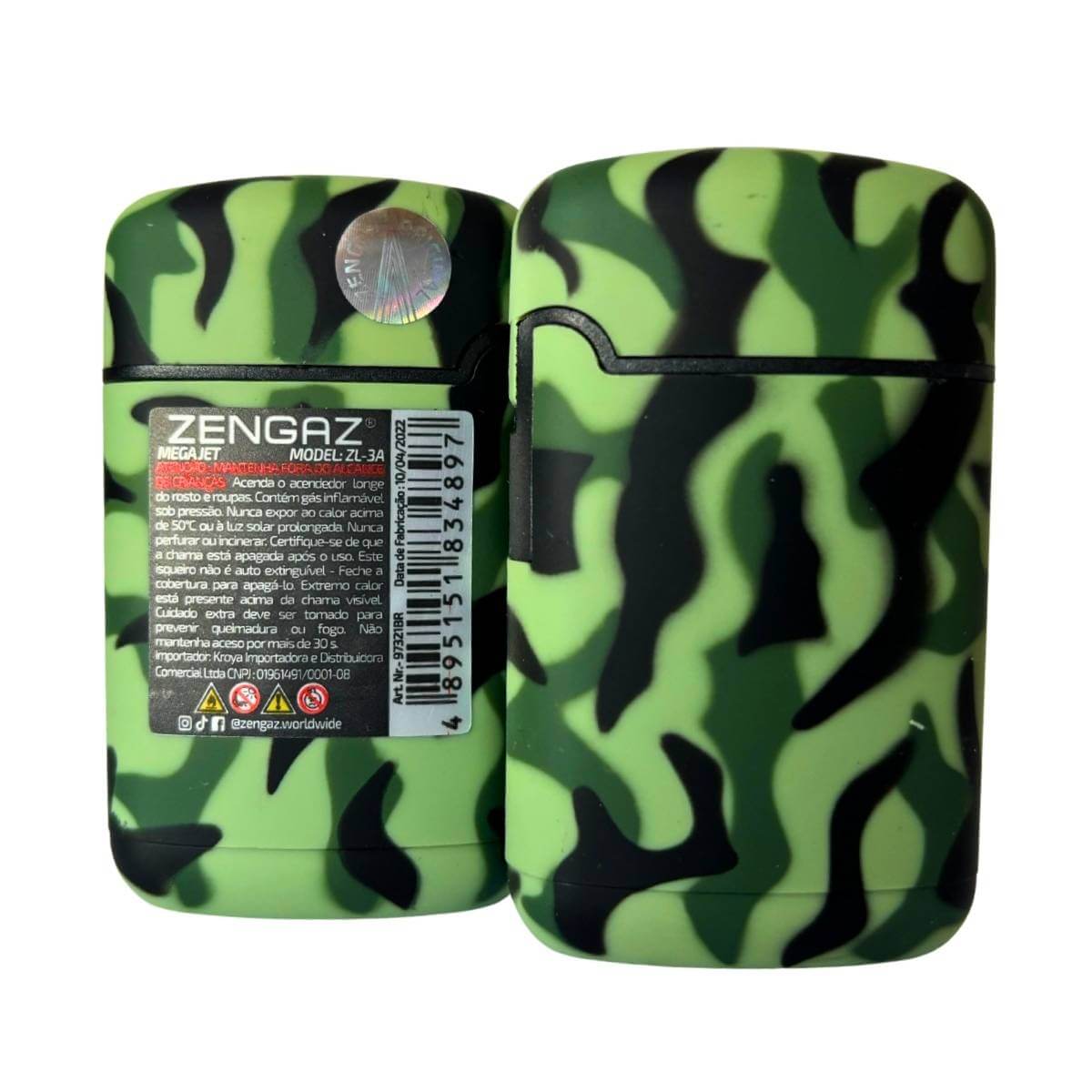 Isqueiro Maçarico Zengaz Zl-3A Mega Jet Camuflage - Unidade - Imagem 4