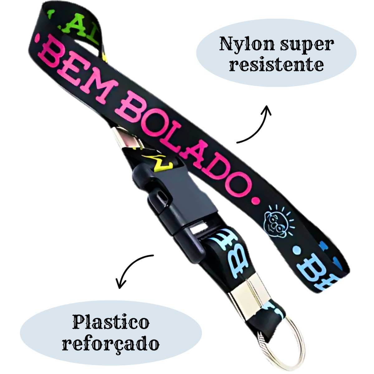 Chaveiro Cordão Bem Bolado Cores - Imagem 2