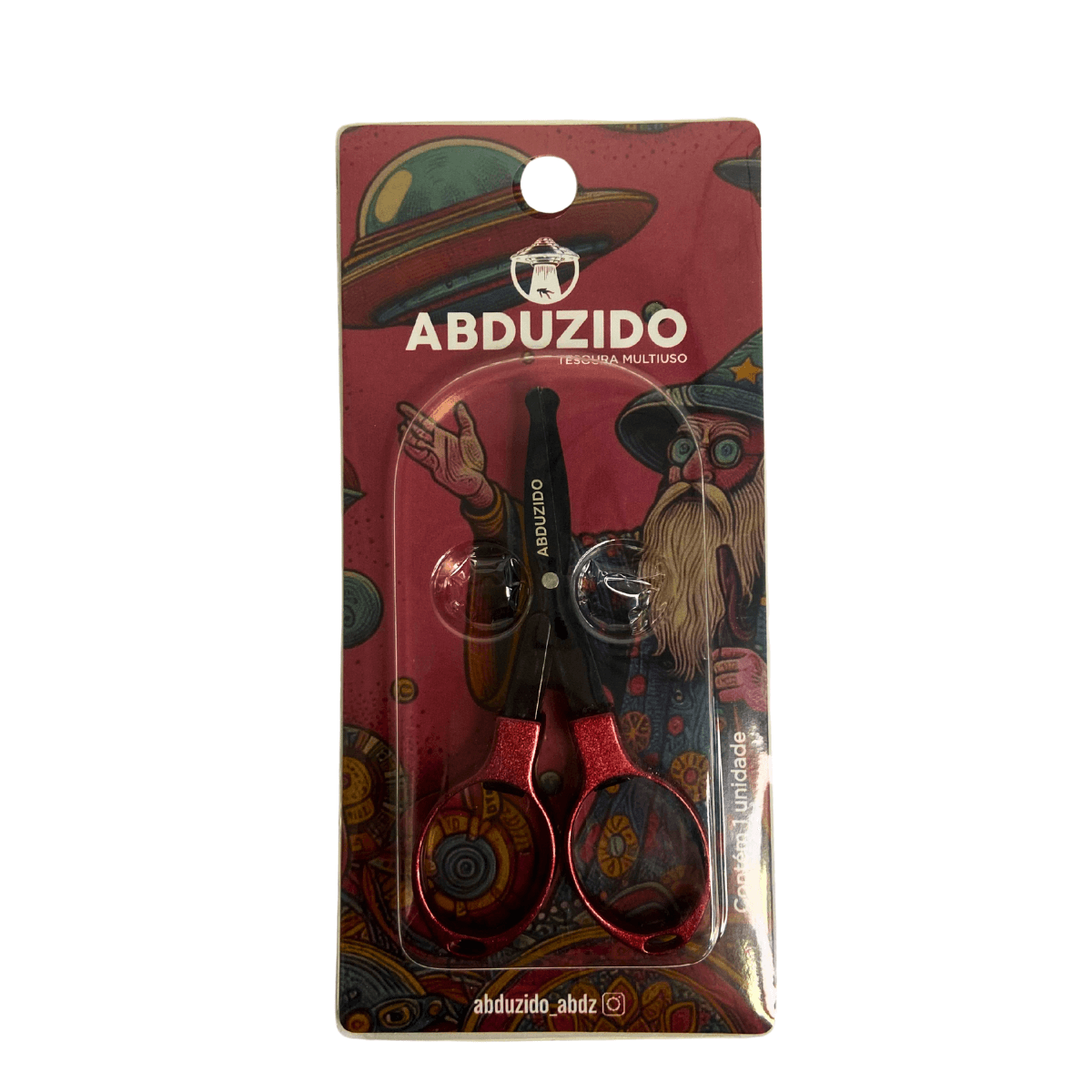 TESOURA ABDZ FLIP METAL DOBRÁVEL RED/BLACK - Imagem 4