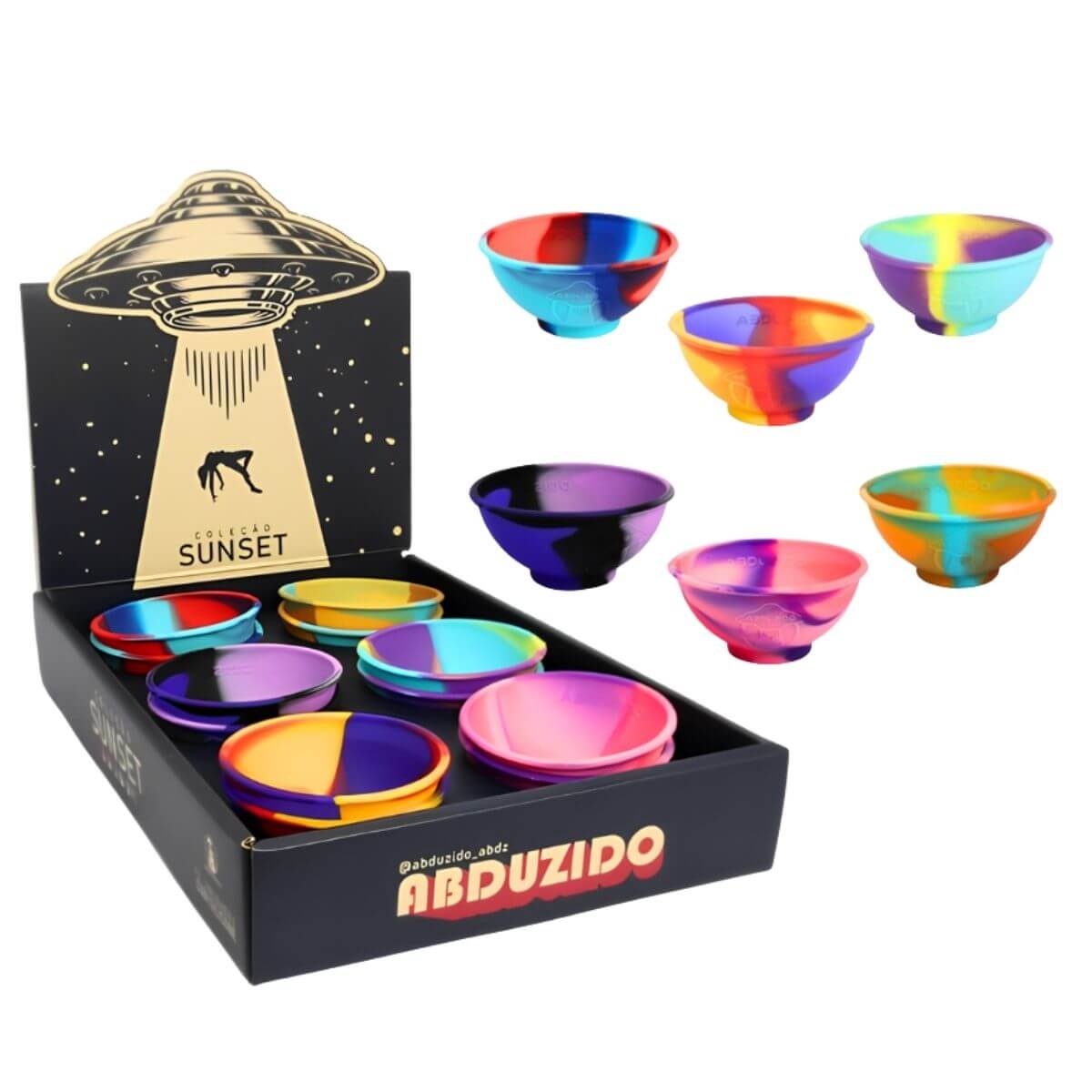 Cuia de Silicone Abduzido Half Sunset - Display C/12 Unidades