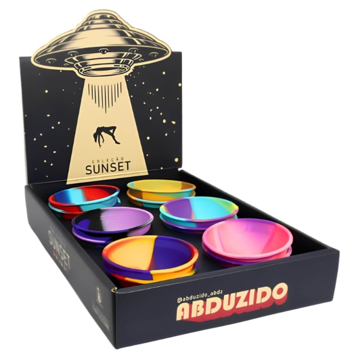 Cuia de Silicone Abduzido Half Sunset - Display C/12 Unidades - Imagem 2