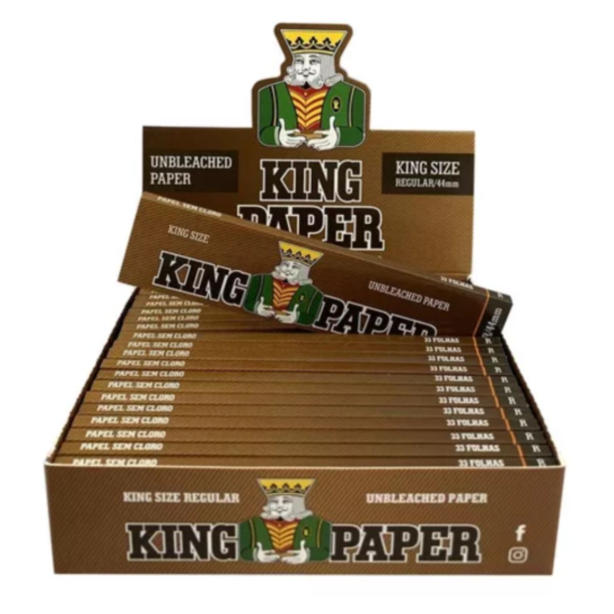 Seda King Paper King Size Brown UNBLEACHED - Display C/20 Livretos ...