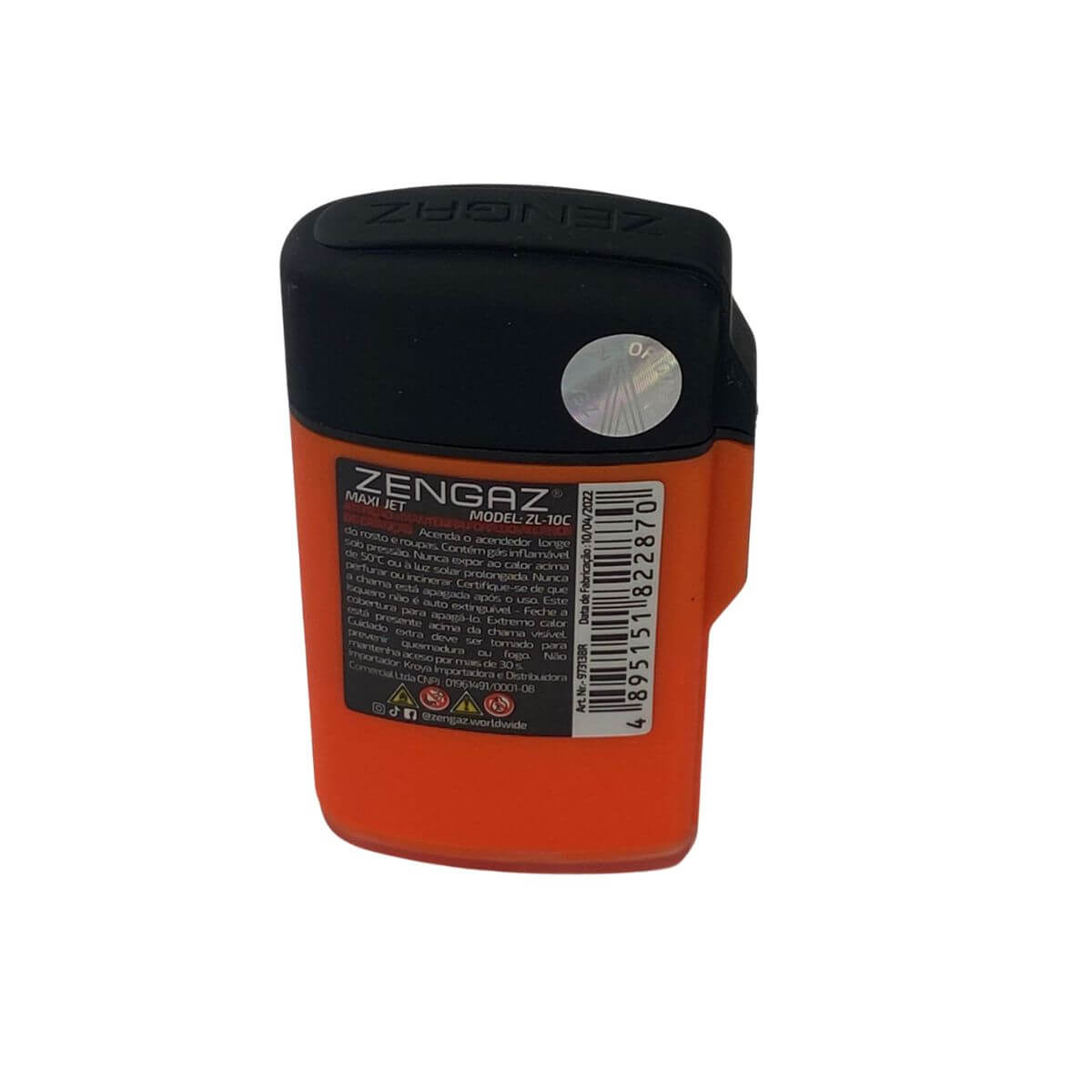 Isqueiro Maçarico Zengaz ZL-10 Maxi Jet Em Bi-Cores Smoking - Unidade - Imagem 3