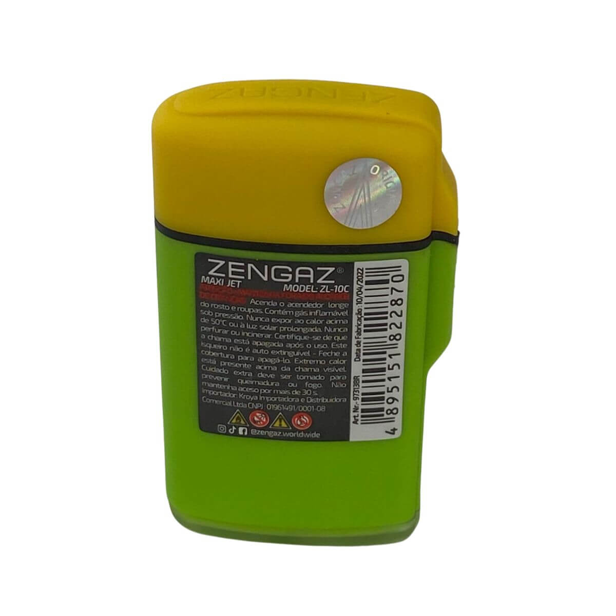 Isqueiro Maçarico Zengaz ZL-10 Maxi Jet Em Bi-Cores Smoking - Unidade - Imagem 5