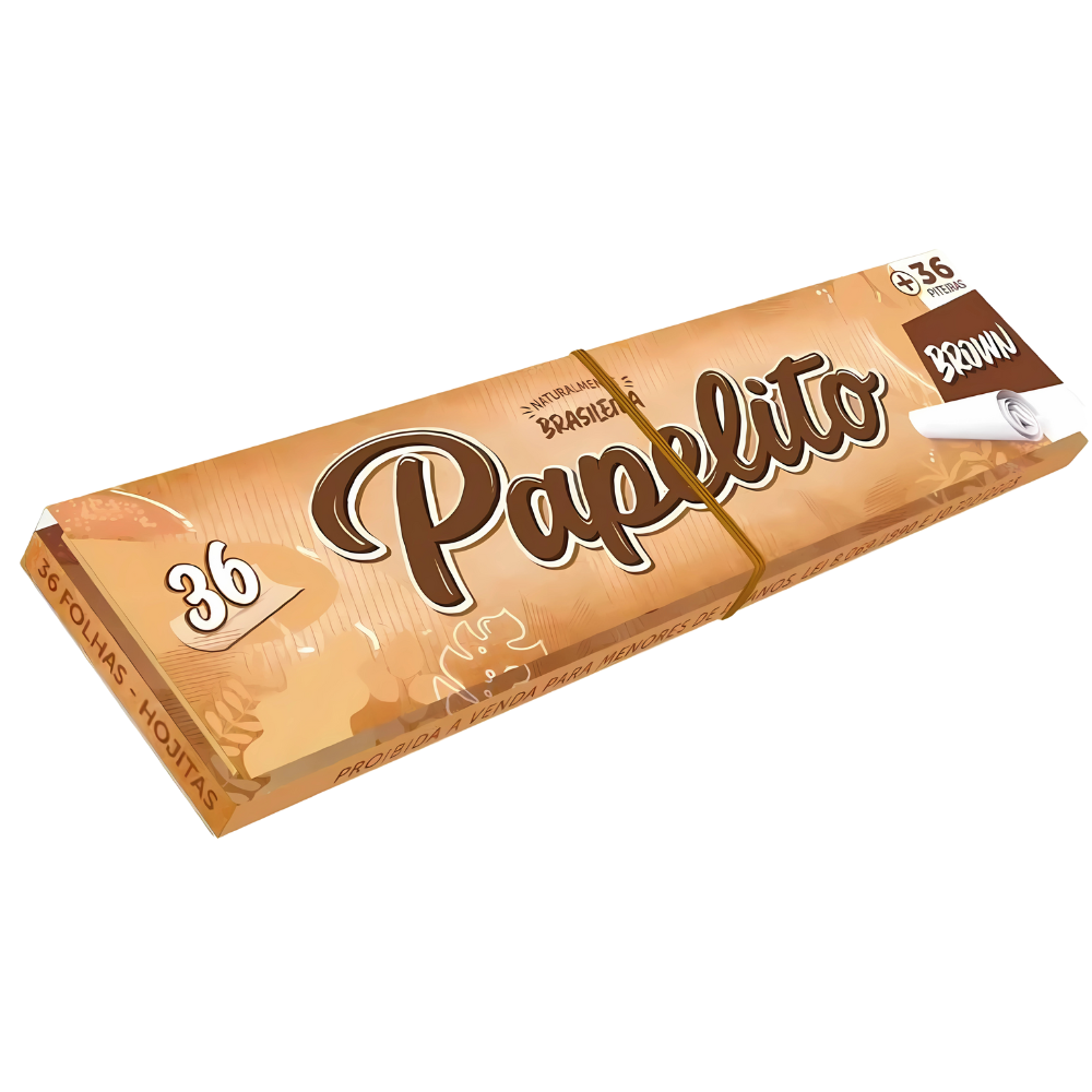 Seda Papelito Brown Longa - Livreto C/36 Sedas
