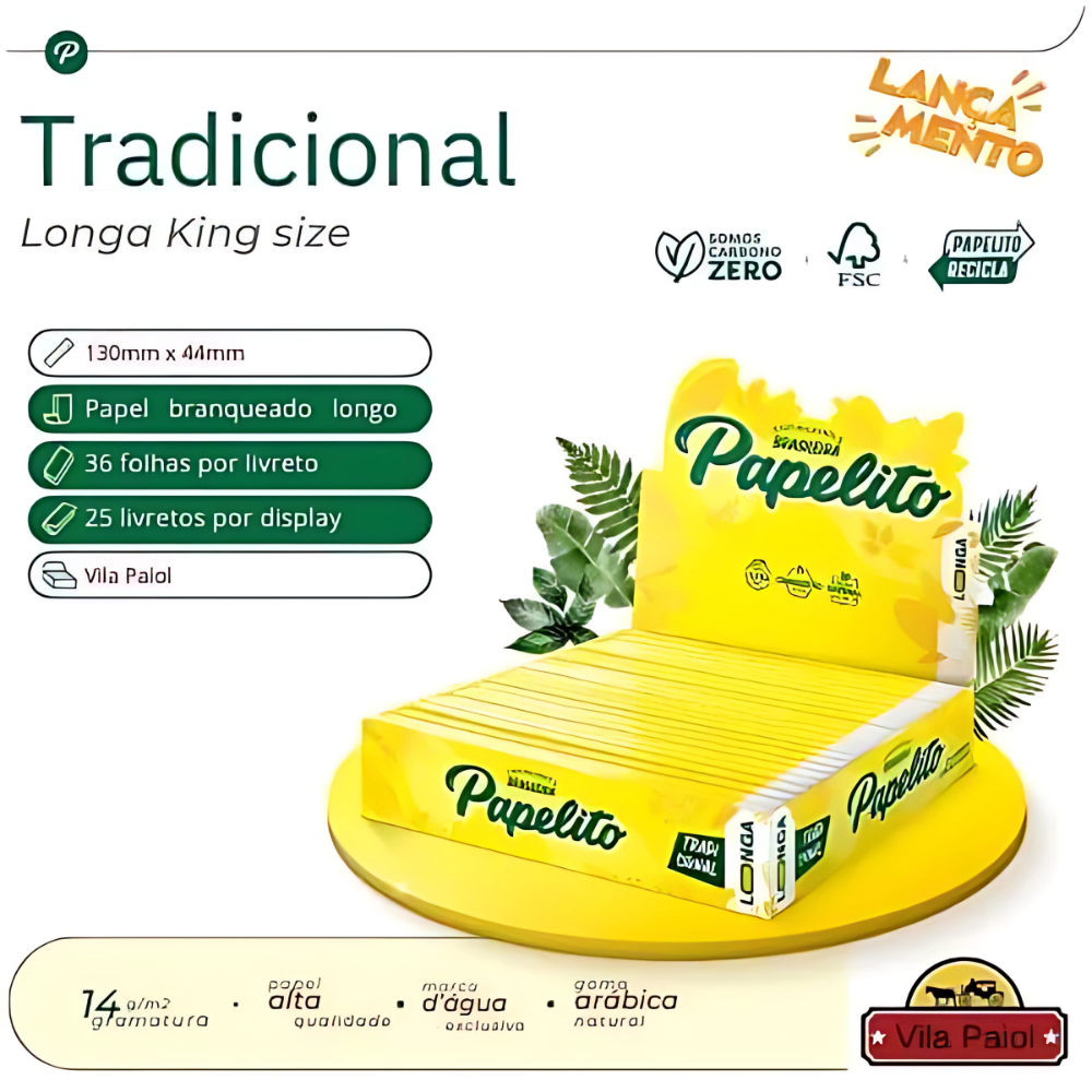 Seda Papelito Tradicional Longa - Livreto C/36 Sedas - Imagem 5