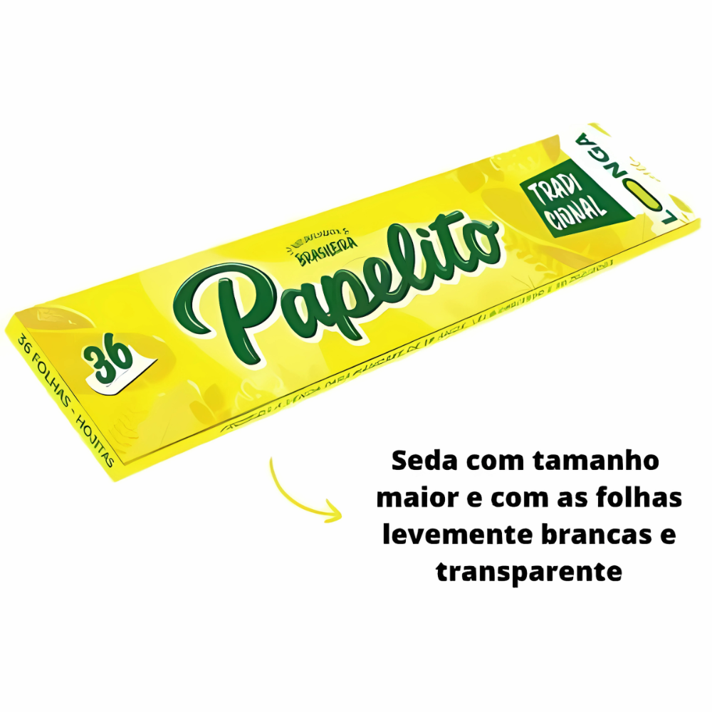 Seda Papelito Tradicional Longa - Livreto C/36 Sedas - Imagem 2
