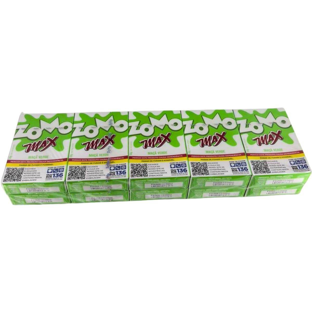 Fumo Narguile Zomo Max N Maça Verde - Display C/10 Unidades - Imagem 2