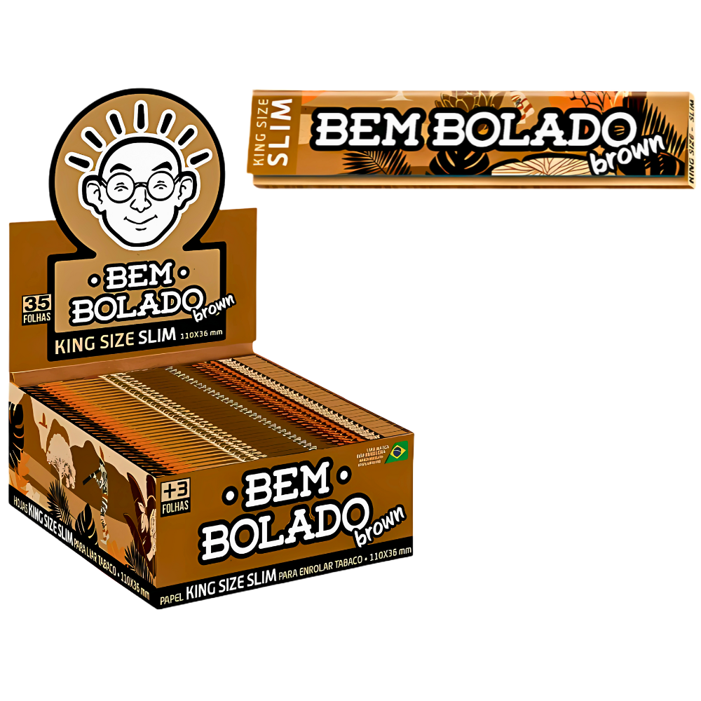 Seda Bem Bolado Brown King Size Slim - Livreto C/35 Sedas - Imagem 2