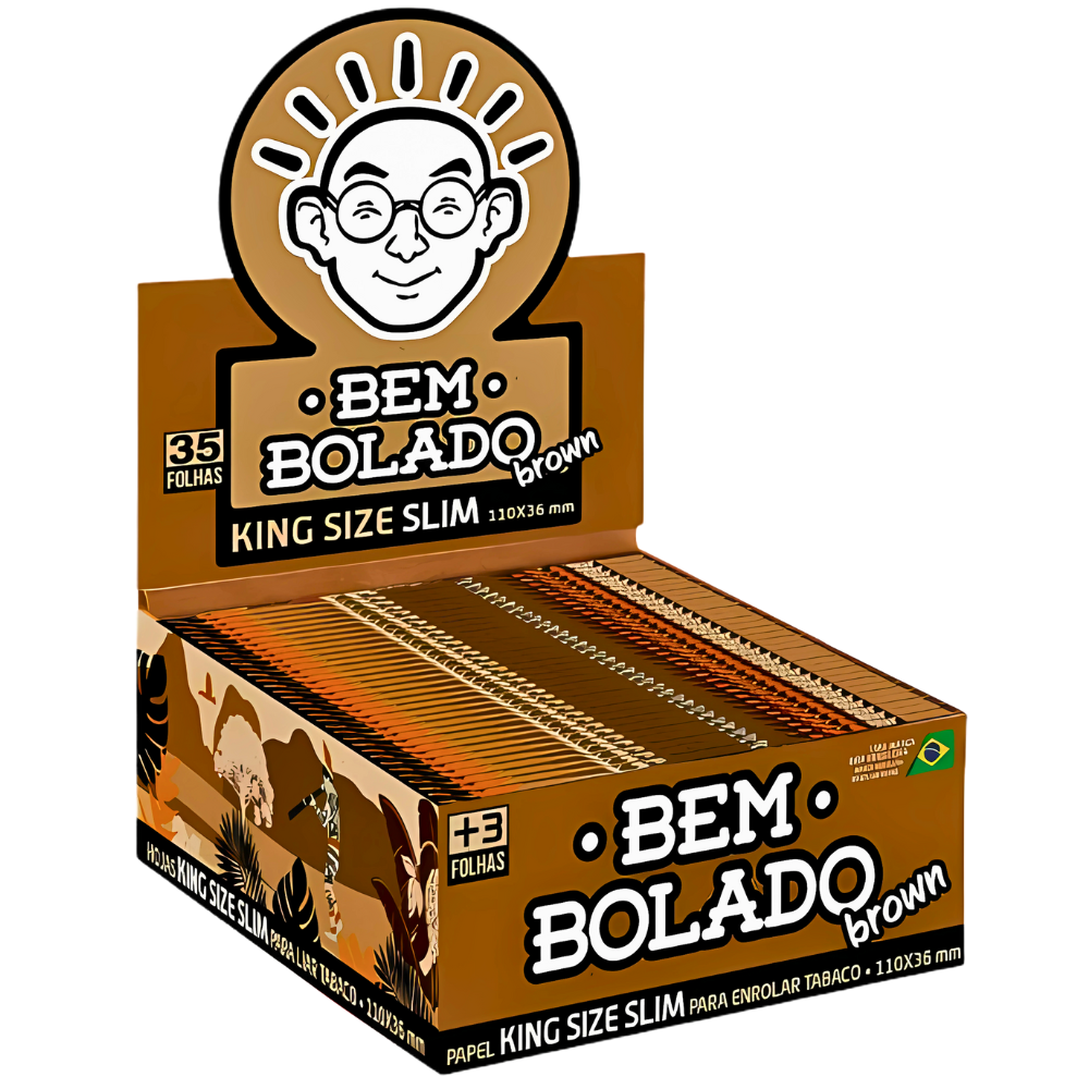 Seda Bem Bolado Brown King Size Slim - Livreto C/35 Sedas - Imagem 3