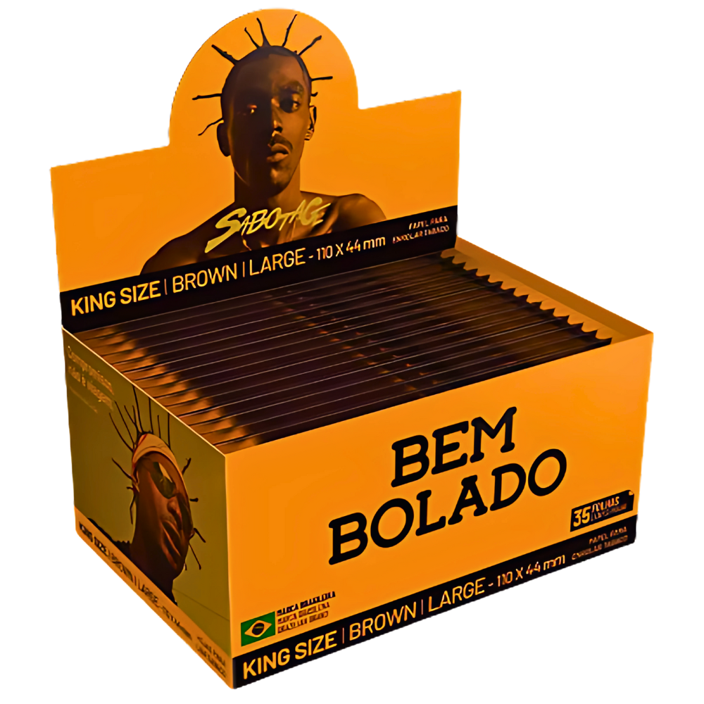 Seda Bem Bolado Sabotage Brown King Size Large - Livreto C/35 Sedas - Imagem 3