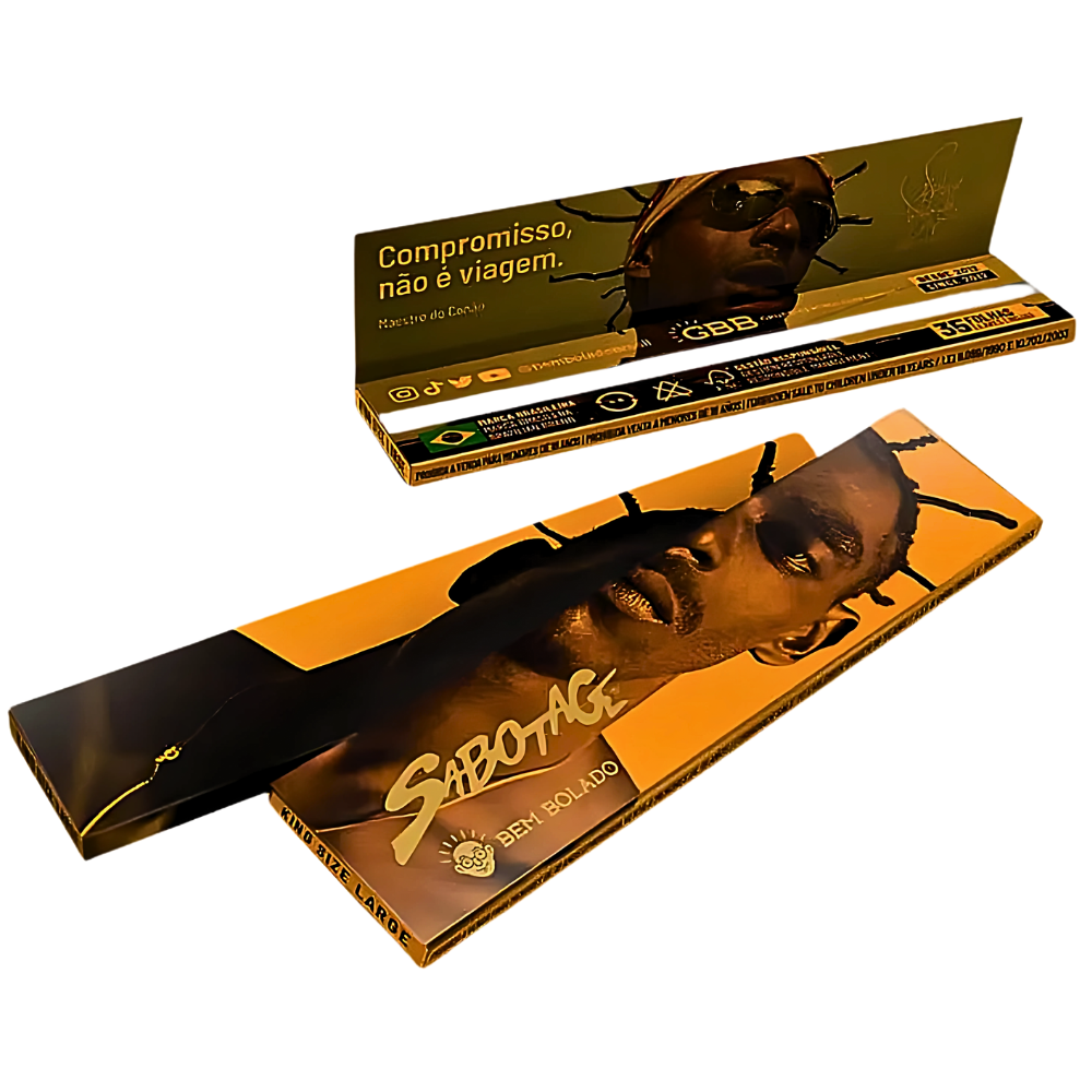 Seda Bem Bolado Sabotage Brown King Size Large - Livreto C/35 Sedas - Imagem 2