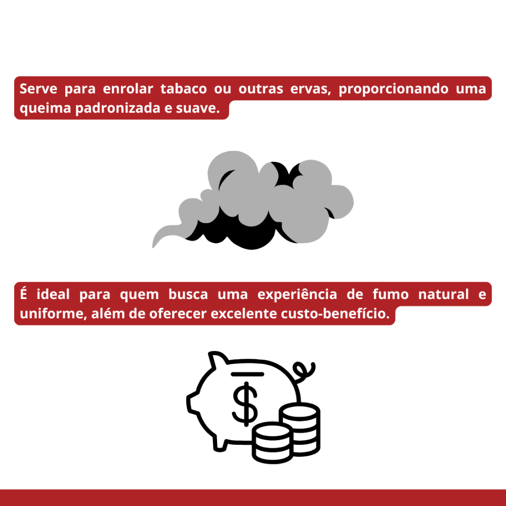 Seda Smoking Brown Medium 1 1/4 MCB - Livreto C/50 Folhas - Imagem 7