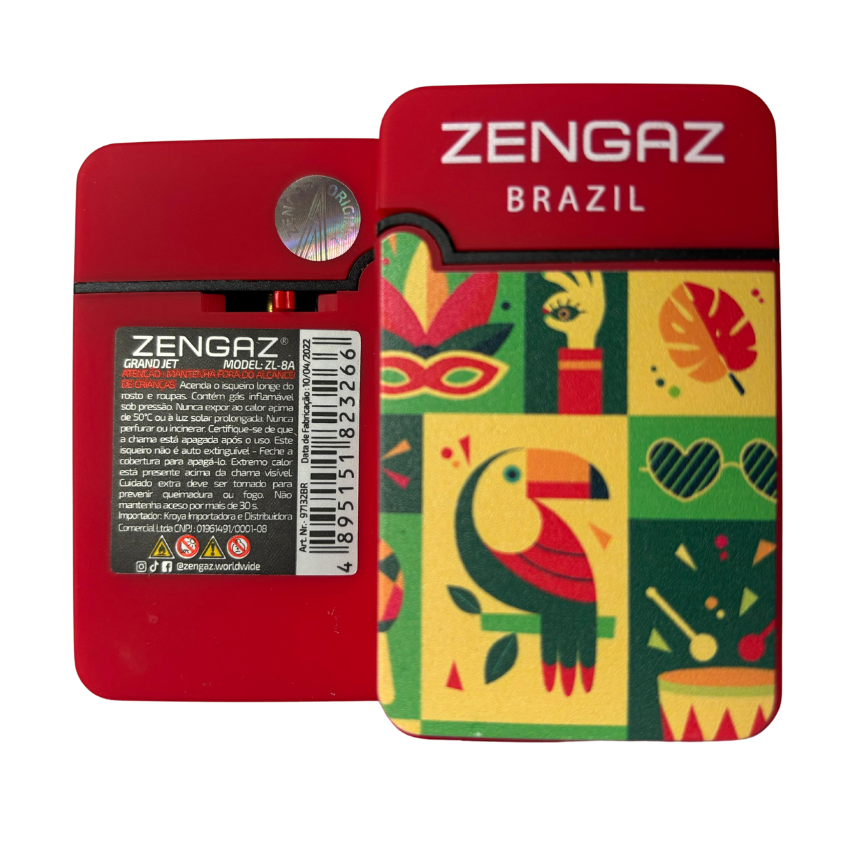 Isqueiro Maçarico Zengaz ZL-8 Grand Jet Cores Carnaval - Display C/12 - Imagem 8