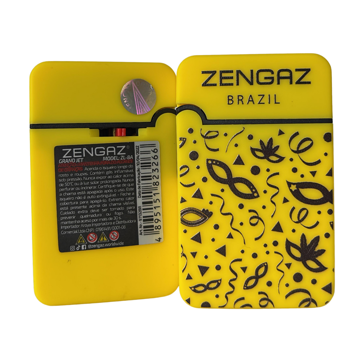 Isqueiro Maçarico Zengaz ZL-8 Grand Jet Cores Carnaval - Display C/12 - Imagem 9