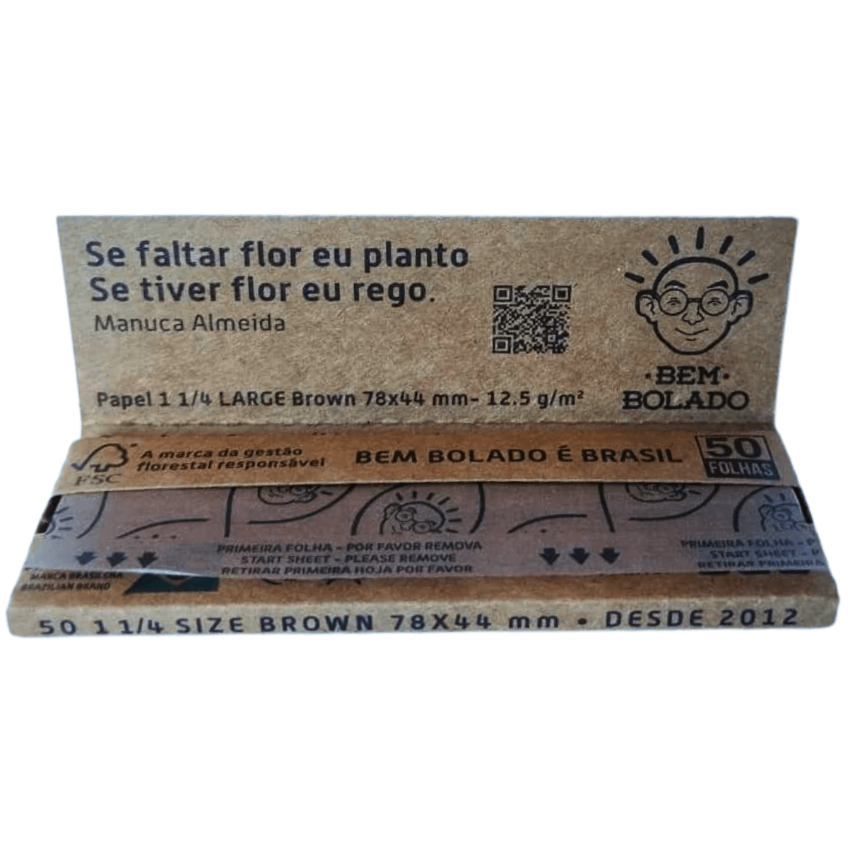 Seda Bem Bolado Brown 1 1/4 Large - Livreto C/50 Sedas - Imagem 2