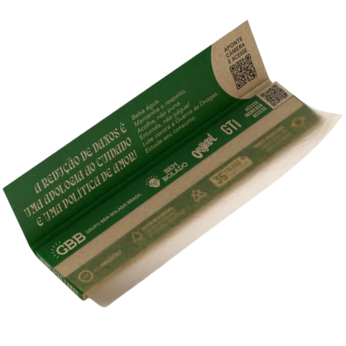 Seda Bem bolado Girls in Green King Size Brow Large - Livreto C/35 Sedas - Imagem 3