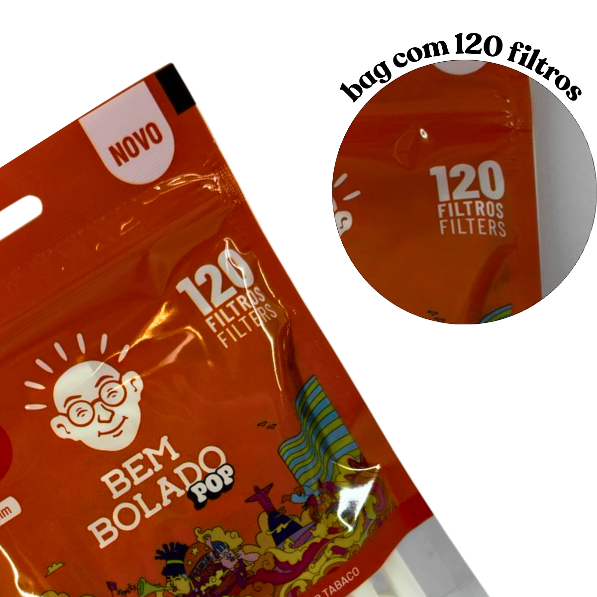 Filtro Bem Bolado Pop Classico Slim - Bag C/ 120 unidades - Imagem 3