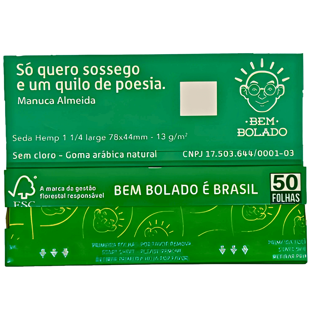 Seda Bem Bolado Hemp King Size Large - Livreto C/35 Sedas - Imagem 3