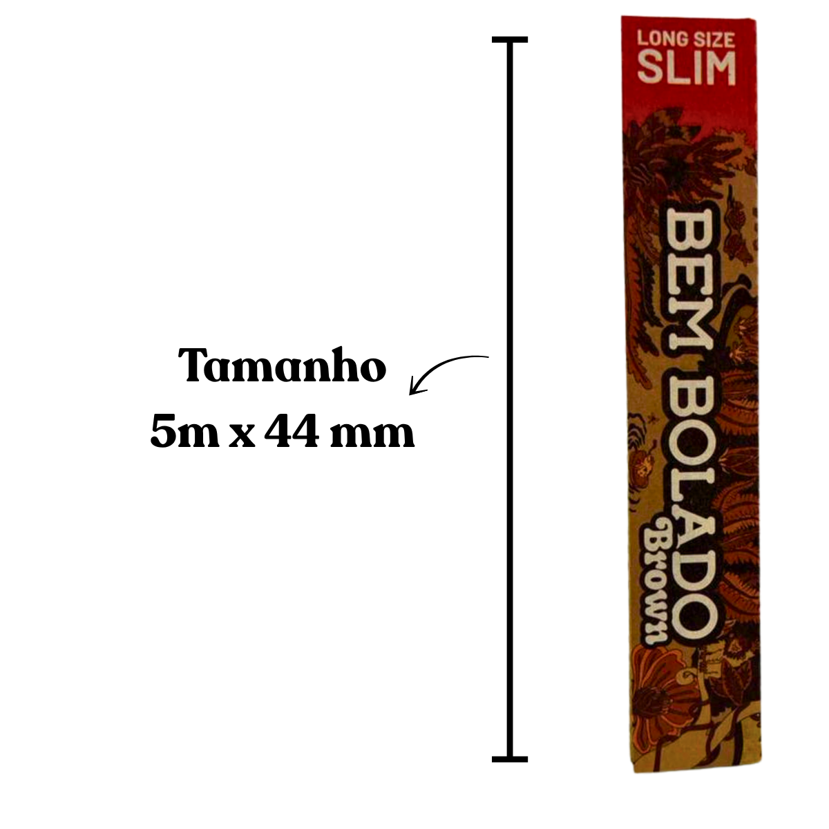 Seda Bem Bolado Brown Long Size Slim 35 Folhas - Unidade - Imagem 2
