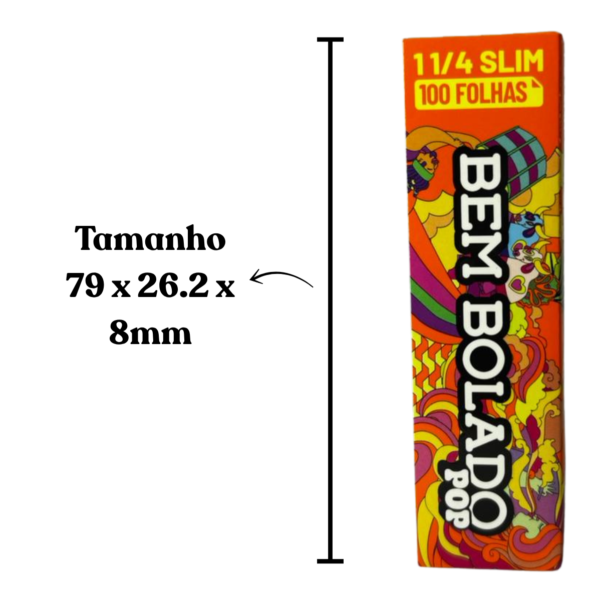 Seda Bem Bolado PP 1 1/4 Slim 100 Folhas - Unidade - Imagem 2