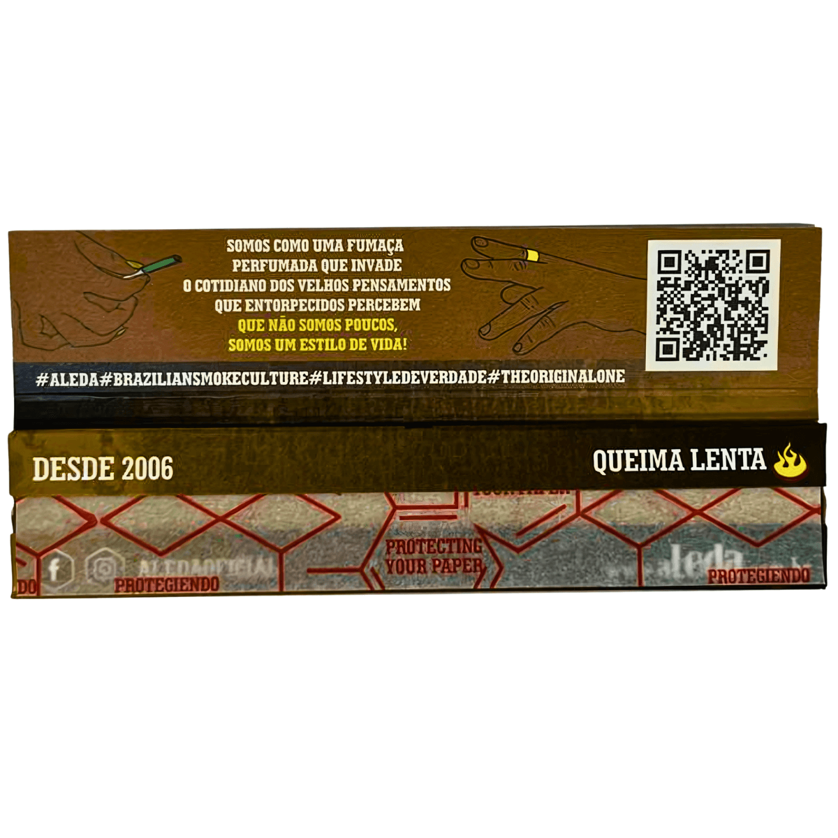 Seda Aleda Ouro Brown King Size Slim - Livreto C/33 Sedas - Imagem 3