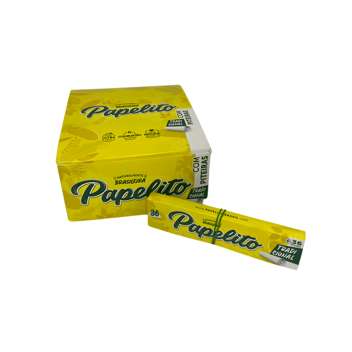 Seda Papelito Tradicional King Size c/ Piteira - Livreto C/36 Sedas