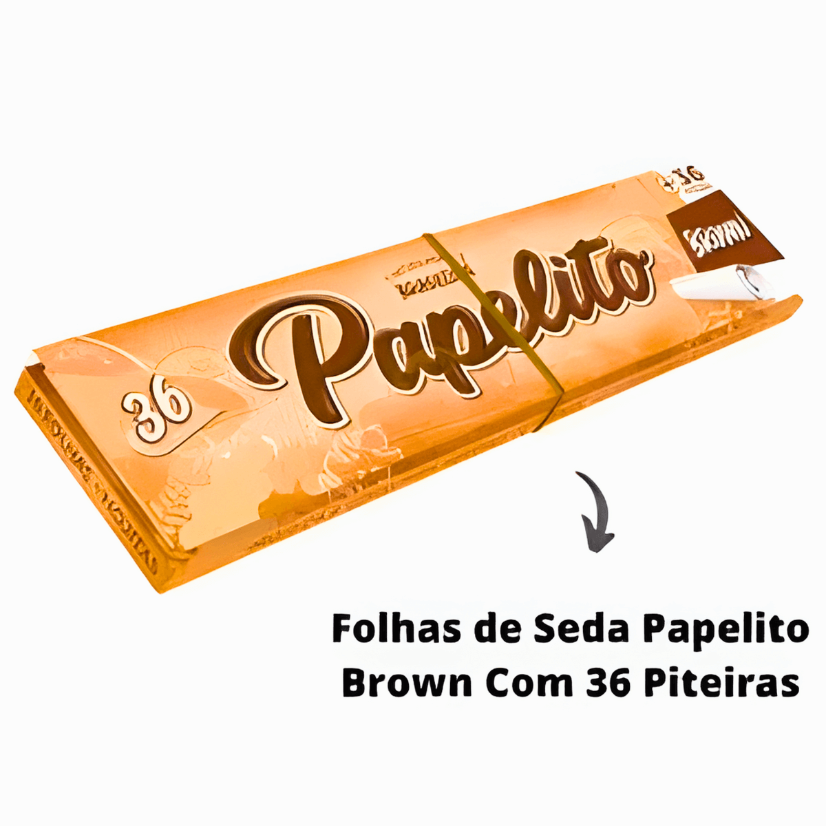 Seda Papelito Brown King Size C/ Piteira - Livreto C/36 Sedas - Imagem 3