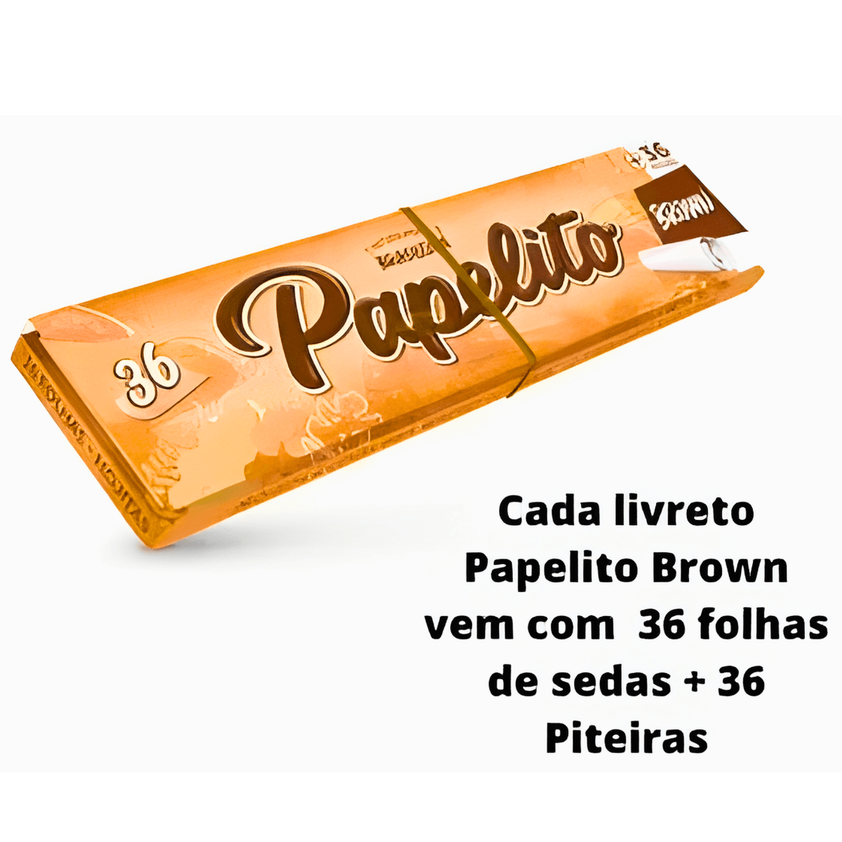 Seda Papelito Brown King Size C/ Piteira - Livreto C/36 Sedas - Imagem 4